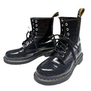 Dr. Martens 1460 Patent Croc Emboss Boots – US 8 / EU 39 – Excellent Condition